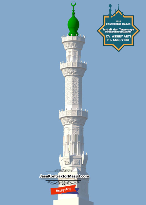project pembangunan menara masjid nurul jihad setinggi 30 meter oleh assiry art